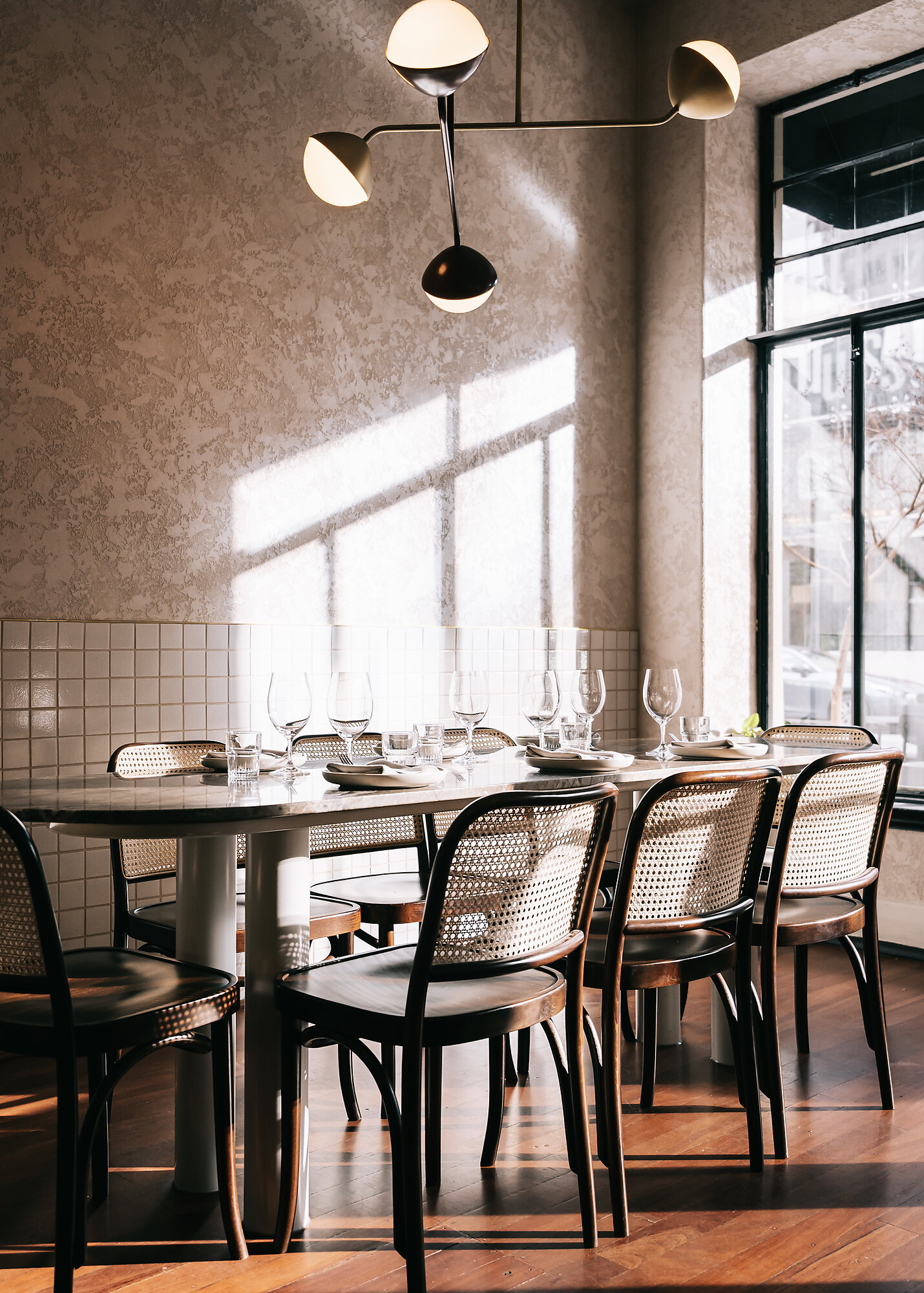 Interior photograph of Press* Food & Wine by Qi Shen